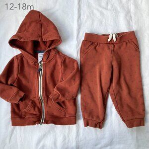 (🎨$3 PLAY) Carter's 12-18 Months Baby Toddler Triangle Orange Matching Set Hood